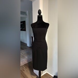 Ralph Lauren Collection purple label strapless black silk dress size 4